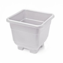 VASO QUADRADO 26 CM CINZA RC - Distribuidora 12 de Outubro