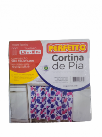 CORTINA PARA PIA  ESTAMPADA 137X82CM - Distribuidora 12 de Outubro