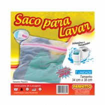 SACO PARA LAVAR ROUPA INTIMA 34X38CM - Distribuidora 12 de Outubro