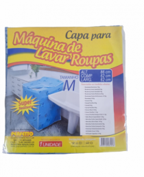 CAPA MAQUINA DE LAVAR SUPER LUXO M 86X62X62CM - Distribuidora 12 de Outubro