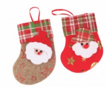 ENFEITE MEIA DE PANO 12CM SORTIDA - Distribuidora 12 de Outubro