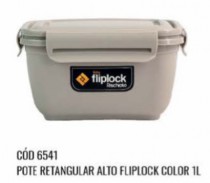 POTE RETANGULAR FLIPLOCK 1L ALTO COLOR - Distribuidora 12 de Outubro