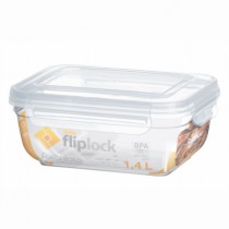 POTE RETANGULAR FLIPLOCK 1,4 L . - Distribuidora 12 de Outubro