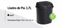 LIXEIRA PIA PRETA - Distribuidora 12 de Outubro