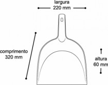 PA PLASTICA PARA LIXO 32 X 22 X 6CM - Distribuidora 12 de Outubro