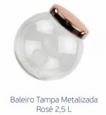 BALEIRO TAMPA METALIZADA ROSE  2,5L - Distribuidora 12 de Outubro