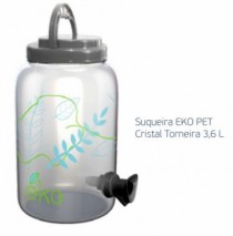 SUQUEIRA EKO PET CRISTAL TORNEIRA 3,6L - Distribuidora 12 de Outubro