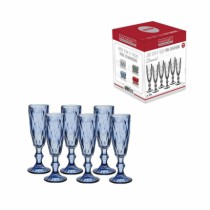 JOGO COM 6 TAÇAS PARA CHAMPAGNE 140ML AZUL - Distribuidora 12 de Outubro