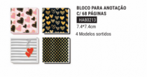 BLOCO PARA ANOTACAO 7,4X7,4CM SORTIDO - Distribuidora 12 de Outubro