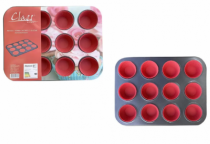 FORMA CUPCAKES C/ SILICONE ACO CARBONO 35X26X - Distribuidora 12 de Outubro