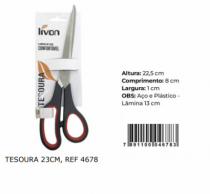 TESOURA 23CM - Distribuidora 12 de Outubro