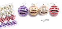 ENFEITE BOLA DE NATAL LISTRADA 6 PCS 6CM - Distribuidora 12 de Outubro