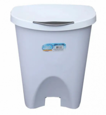 LIXEIRA C PEDAL 15L BRANCA - Distribuidora 12 de Outubro