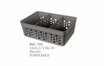 CESTO C 2 DIV M CINZA ESCURO - Distribuidora 12 de Outubro