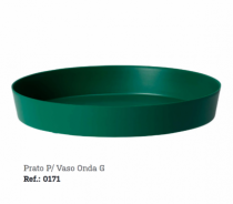 PRATO P/ VASO ONDA G VERDE - Distribuidora 12 de Outubro