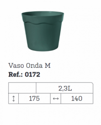 VASO ONDA M 2,3 LTS VERDE - Distribuidora 12 de Outubro