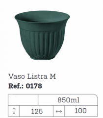 VASO LISTRAS M 850 ML VERDE - Distribuidora 12 de Outubro