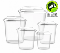 CJ CONTAINER P/ ALIMENTOS 5 PCS - Distribuidora 12 de Outubro