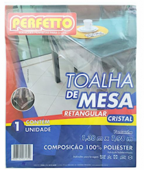 TOALHA DE MESA RETANGULAR CRISTAL - Distribuidora 12 de Outubro