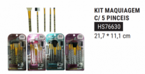 KIT MAQUIAGEM COM 5 PINCEIS EM PS - Distribuidora 12 de Outubro