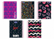 LOVE CADERNO UNIV CD 160 FLS 10 MAT PCT C/ 4 - Distribuidora 12 de Outubro