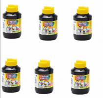 TEMPERA GUACHE 250 ML PRETO PCT C/ 6 - Distribuidora 12 de Outubro