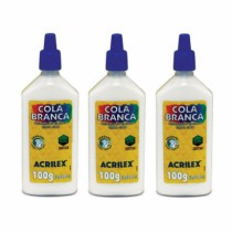 COLA BRANCA 100G SEM COR PCT C/ 3 - Distribuidora 12 de Outubro