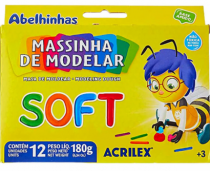 MASSINHA SOF 12CORES PCT C/ 12 - Distribuidora 12 de Outubro