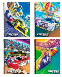 CADERNO UNIV CD 240 FLS 15M CROSS PCT C/2 - Distribuidora 12 de Outubro