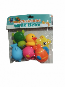 ANIMAL DE PLASTICO P/ BANHO 6PCS - Distribuidora 12 de Outubro