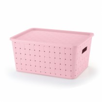 CESTO PRATICO RATTAN 21 LTS - ROSA - Distribuidora 12 de Outubro