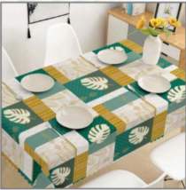 TOALHA DE MESA FOLHAS 140X180CM - Distribuidora 12 de Outubro