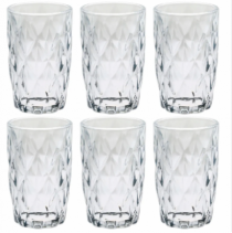 COPO DIAMANTE 350ML CLEAR 6PCS - Distribuidora 12 de Outubro