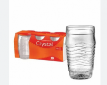 CONJ C/6 COPOS CRYSTAL AGUA 280ML - Distribuidora 12 de Outubro