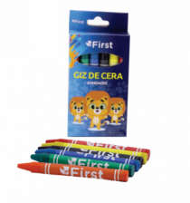 CONJUNTO GIZ DE CERA COLORIDO C/ 6 PCS - Distribuidora 12 de Outubro