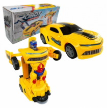 CARRO TRANSFORM ROBO COM LUZ E SOM CAMARO - Distribuidora 12 de Outubro