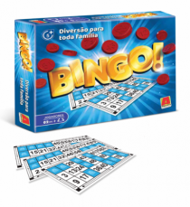 JOGO BINGO - 2 CARTELAS - PECAS PLASTICAS - Distribuidora 12 de Outubro