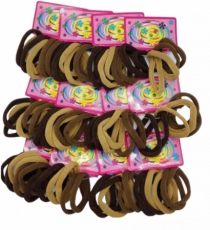 ELASTICO DE CABELO MARROM PCT C/ 12 - Distribuidora 12 de Outubro