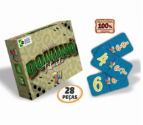 MEU PRIMEIRO DOMINO TABUADA 28PCS MDF - Distribuidora 12 de Outubro