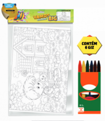 VAMOS COLORIR BIG POSTER PINTURA 64X4 - Distribuidora 12 de Outubro