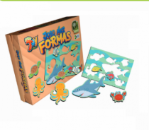 JOGO DAS FORMAS ANIMAIS MARINHOS 14,5X21CM - Distribuidora 12 de Outubro