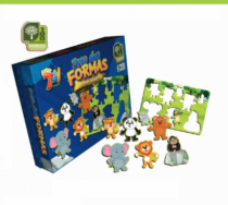 JOGO DAS FORMAS ANIMAIS SELVAGENS 14,5X21CM - Distribuidora 12 de Outubro