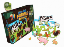 JOGO DAS FORMAS ANIMAIS DA FAZENDA 14,5X21CM - Distribuidora 12 de Outubro