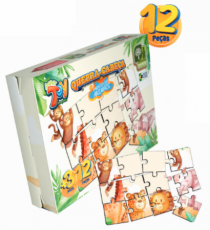 BRINQUEDO EM MDF QUEBRA CABECA 12 PC SAFARI - Distribuidora 12 de Outubro