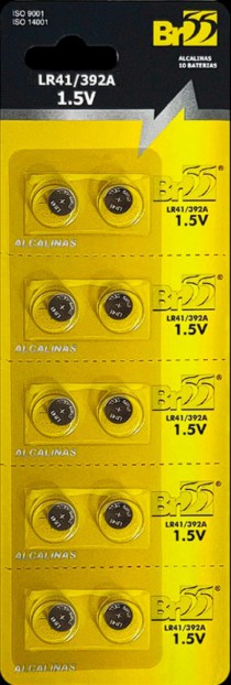 BATERIA ALCALINA 1,5V CARTELA C/ 10 BATERIAS - Distribuidora 12 de Outubro