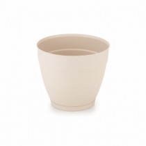 VASO REDONDO BEGE C/ PRATO 20X16,7 CM 3,6 L - Distribuidora 12 de Outubro