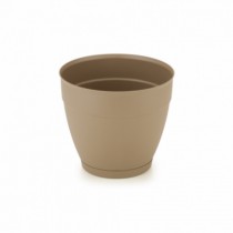 VASO REDONDO MARROM C/ PRATO 20X16,7 CM 3.6L - Distribuidora 12 de Outubro