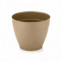 VASO REDONDO MARROM C/ PRATO 25X20,7 CM 7.3L - Distribuidora 12 de Outubro