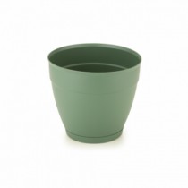 VASO REDONDO VERDE C/ PRATO 20X16,7 CM 3.6L - Distribuidora 12 de Outubro