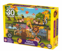 PUZZLE 30 PECASSAFARI ANIMADO - Distribuidora 12 de Outubro